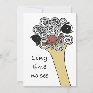 Long time no see – a friendly hello, doodle-style note card