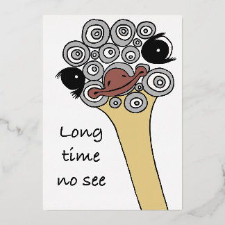 Long time no see – let’s meet again foil invitation