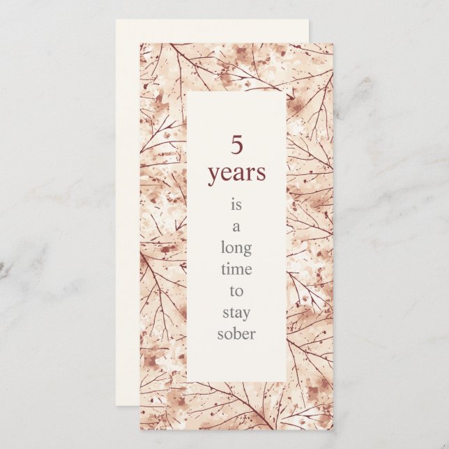 Long Time to Stay Sober Sobriety Birthday Card (Front/Back)