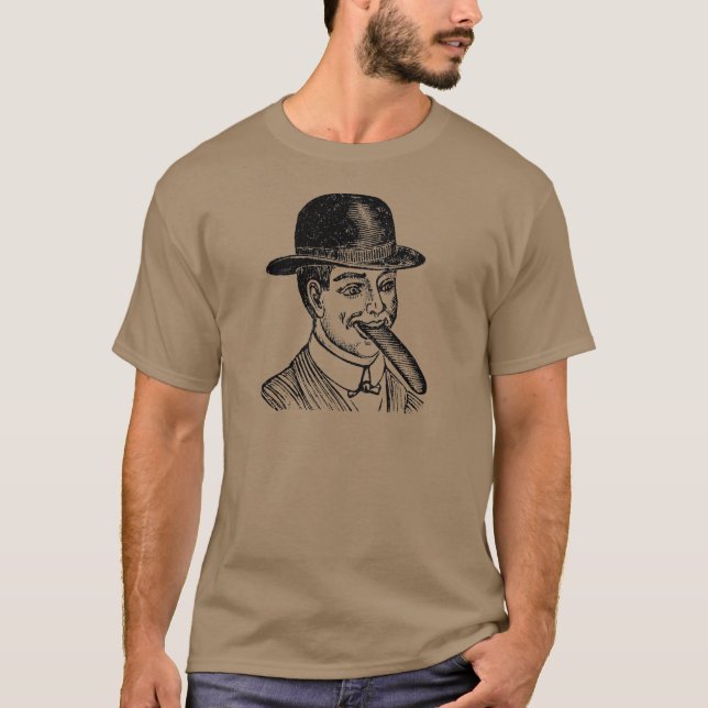 Long Tongue Vintage Man T-Shirt  (Front)