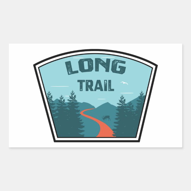 Long Trail Vermont Rectangular Sticker (Front)