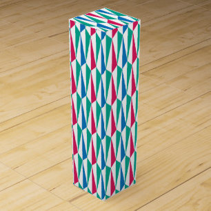 Long Triangles Art Deco Look Wine Gift Box