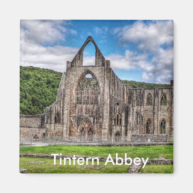 Long View of Ancient Tintern Abbey, Wales, UK Magnet (Front)