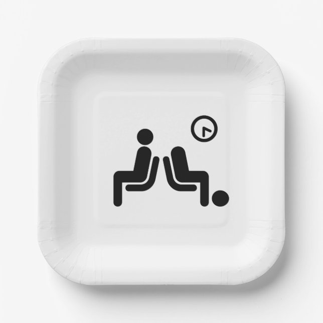 Long Wait Sign Paper Plates (Front)