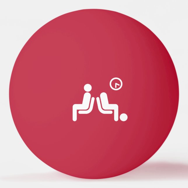 Long Wait Sign Ping Pong Ball (Front)