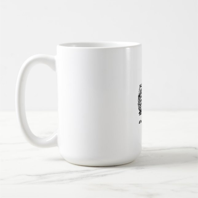 Long Week Skeleton Minimalist coffee mug (Left)