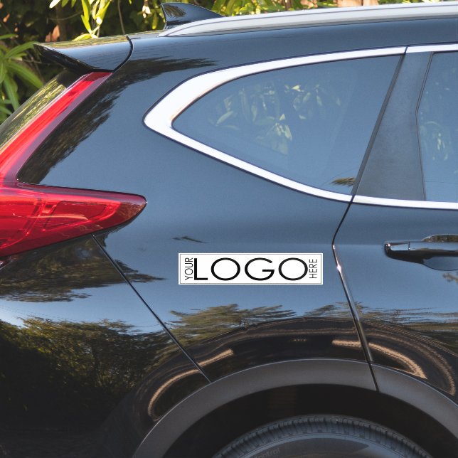 Long White Business Logo Company Modern Minimal  Sticker (Car Side)
