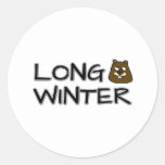 Long winter classic round sticker