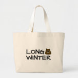 Long winter large tote bag