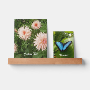 Long wood picture ledge with custom nature photos