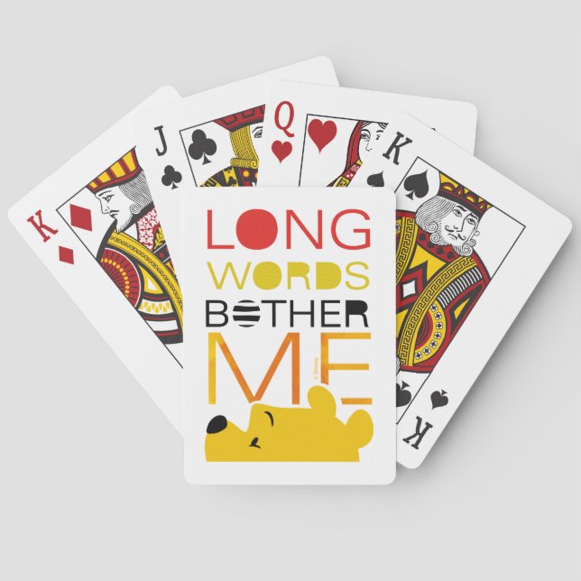 Long Words Bother Me Playing Cards (Back)