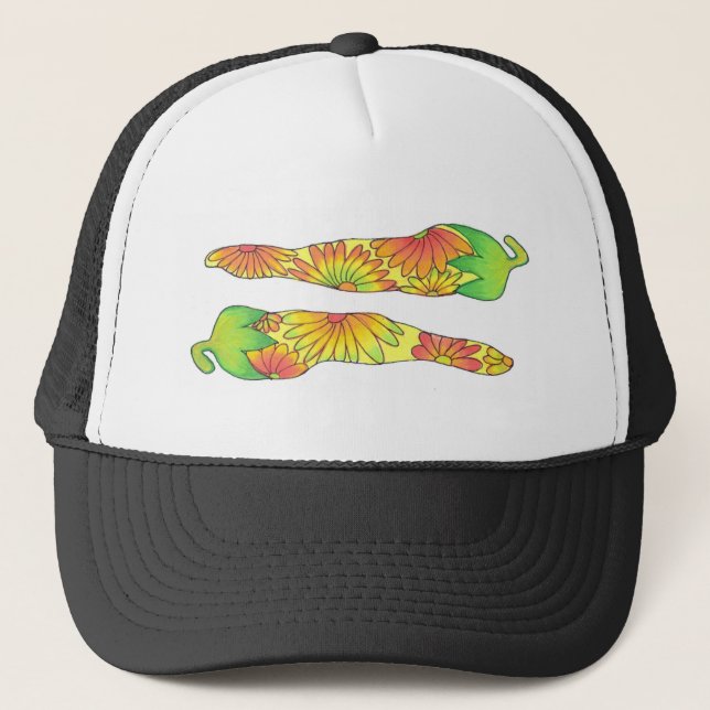 Long Yellow Peppers Trucker Hat (Front)