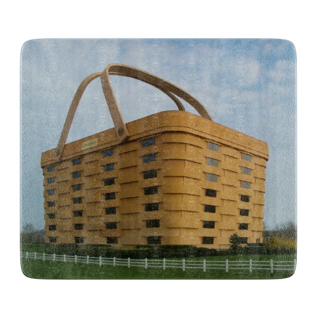 Longaberger Basket Glass Cutting Board (Front)