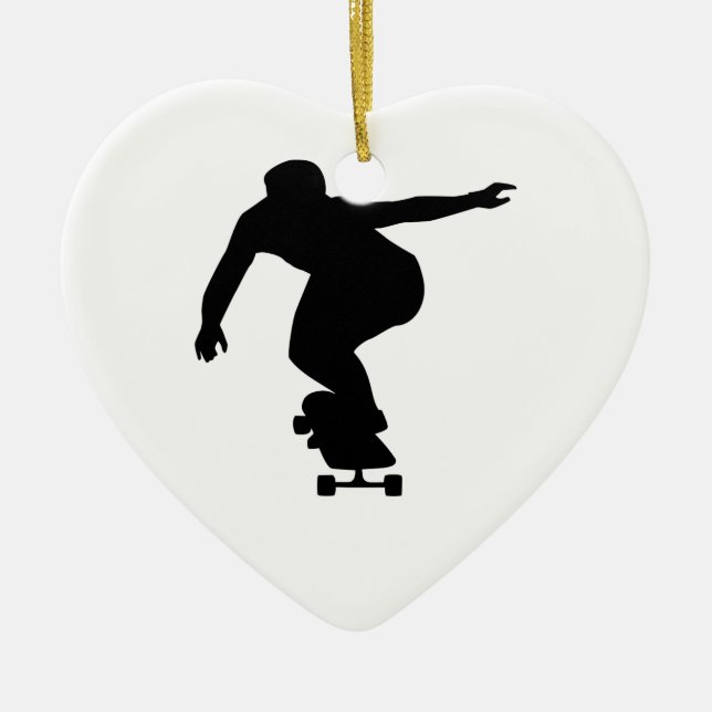 Longboard Ceramic Ornament (Front)