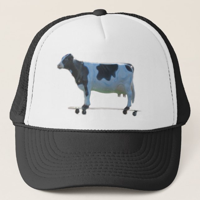 Longboard cow trucker hat (Front)
