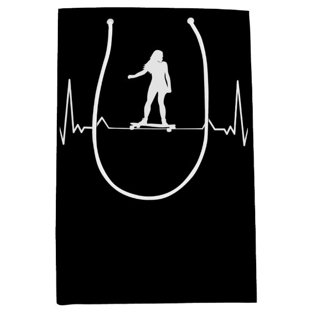 Longboard girl Heartbeat Medium Gift Bag (Front)