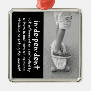 Longboard Independence Metal Ornament