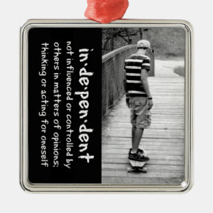 Longboard Independence Metal Ornament