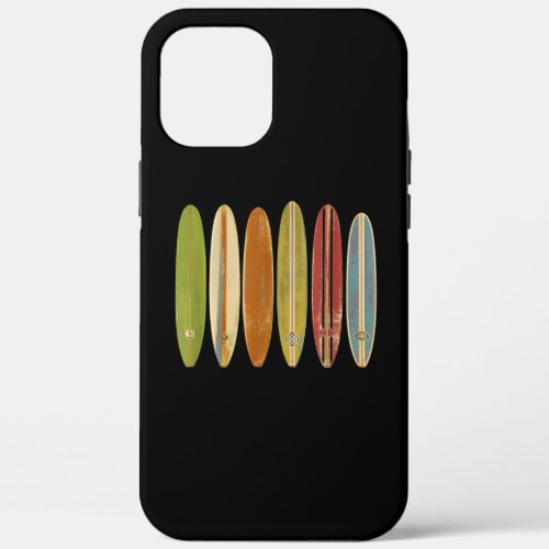 Longboard Surfboards Vintage Retro Style Surfing iPhone 12 Pro Max Case