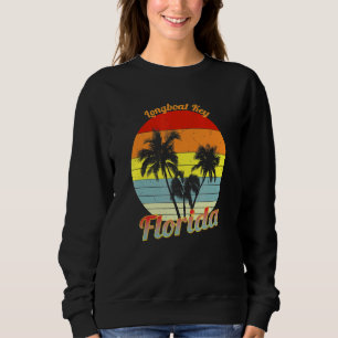 Longboat Key Florida Retro Tropical Palm Trees Vac Sweatshirt
