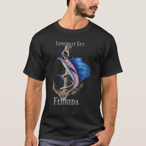 Longboat Key Florida Swordfish Marlin Ocean Fishin T_Shirt