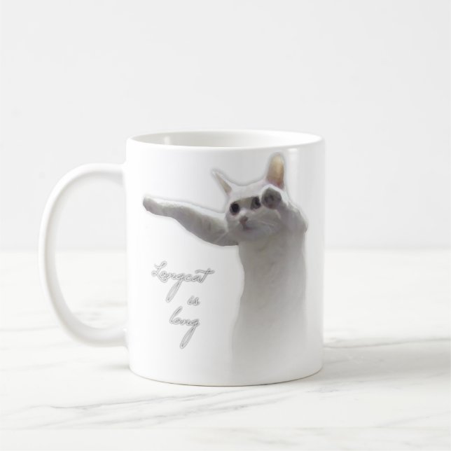 Longcat Risen Coffee Mug (Left)