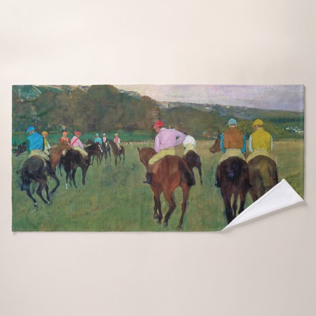 Longchamp Race Horse, Edgar Degas Bath Towel (Bath Towel)