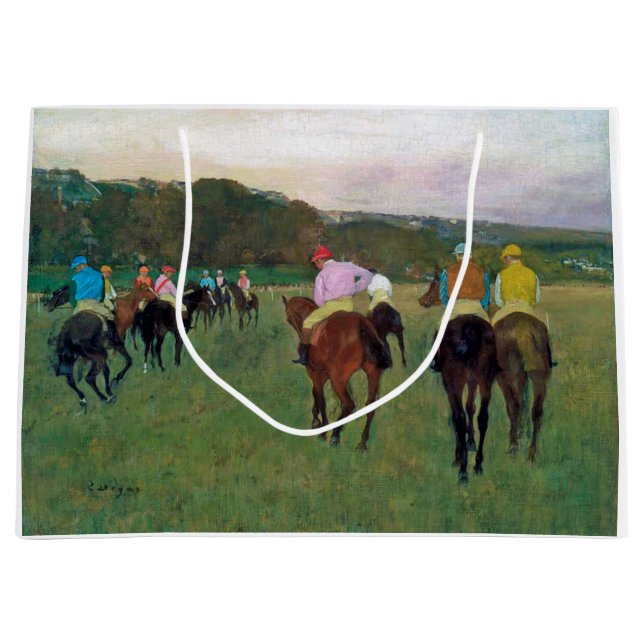 Longchamp Race Horse, Edgar Degas Large Gift Bag (Front)