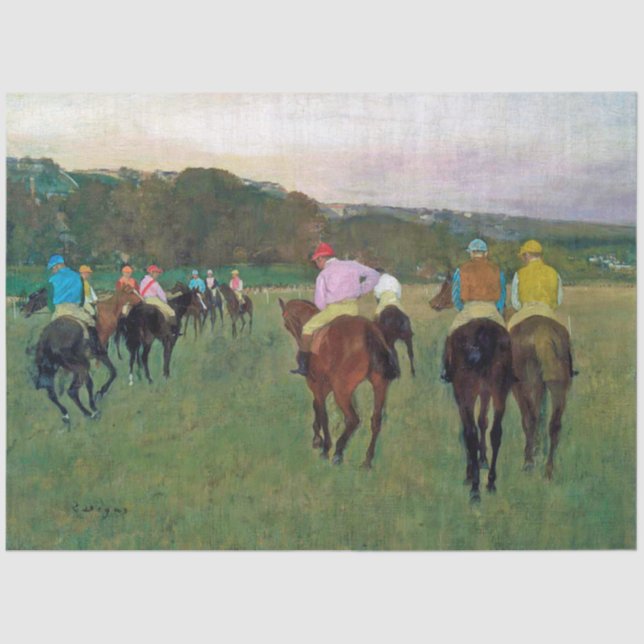 Longchamp Race Horse, Edgar Degas Tissue Paper (Front)