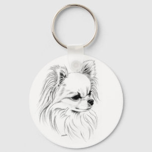Longcoat chihuahua keychain