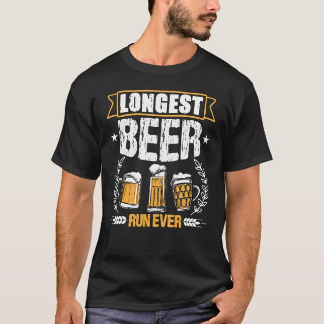 Longest Beer Run Ever Running T-Shirt (Front)