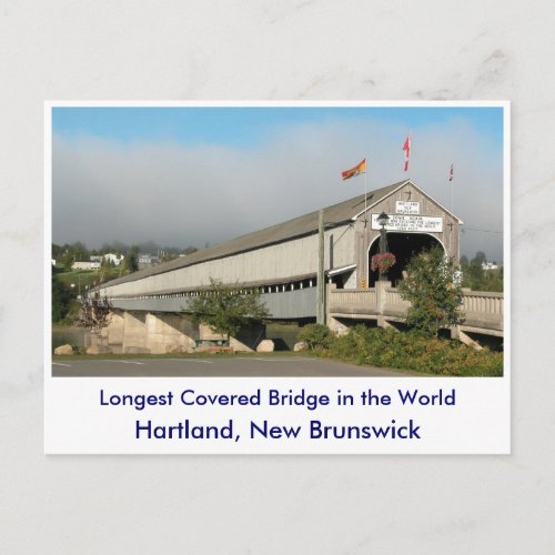 Longest Covered Bridge in the Worl Postcard