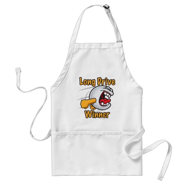 Longest Drive Winner Hole Prize Golf Tournament Adult Apron (Front)