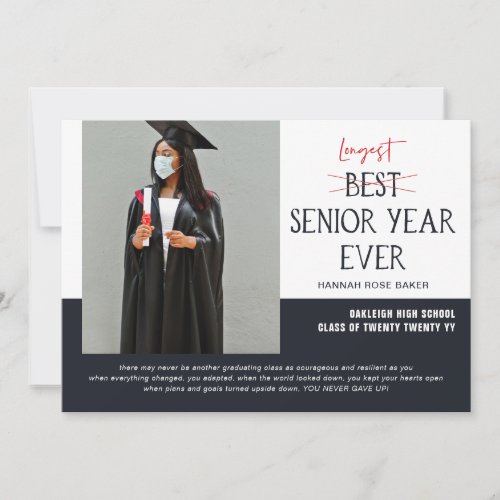 Longest Senior Year Ever  Graduation Photo Announcement