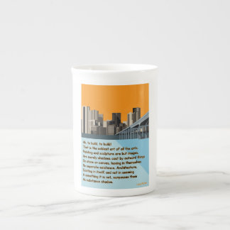 Longfellow Architectural Quote Bone China Mug