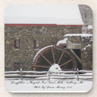 Longfellow’s Wayside Inn Gristmill, Sudbury Ma Beverage Coaster