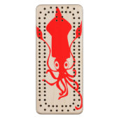Longfin Inshore Squid Cribbage Board (Front Vertical)