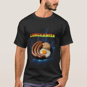 Longganisa Meme Bootleg Rap Style 90s Vintage Funn T-Shirt