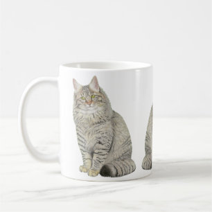 Longhair Tabby Cat Coffee Mug