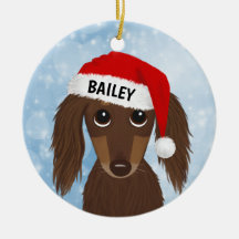thumbnail image 2 of Personalized Dachshund Dog First Christmas Ornament, Weiner Dog Gifts 2 of 12