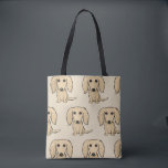 Longhaired Cream Dachshund | Cartoon Wiener Dog Tote Bag<br><div class="desc">Cute cream Dachshunds all-over print tote bag. A cool and fashionable tote bag for your grocery shopping,  pet supplies,  extra towels for the dog beach,  and stuff for all your fun adventures. Makes a perfect gift for anyone who loves a longhaired English Cream Wiener Dog.</div>