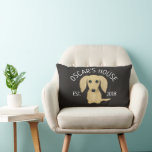 Longhaired Cream Dachshund Dog Personalized Lumbar Pillow<br><div class="desc">Add a touch of whimsy to your home with this charming throw pillow featuring an adorable cartoon drawing of a longhaired English cream dachshund. Personalize this unique gift with the dog's name and the year they joined your family. This custom throw pillow makes a pawsome present for any wiener dog...</div>