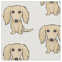 Longhaired Cream Dachshund | Wiener Dog Pattern