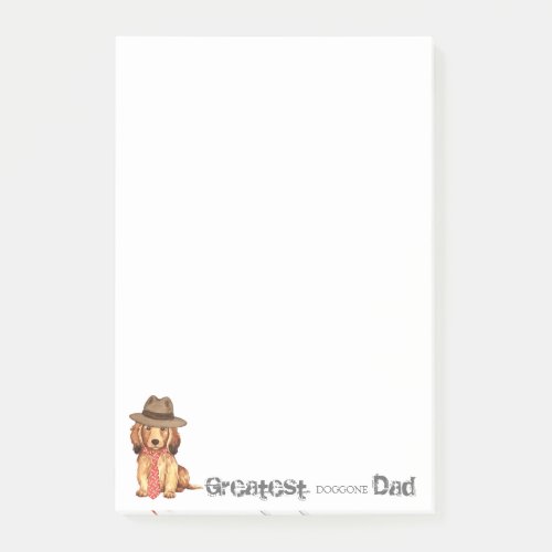 Longhaired Dachshund Dad Post_it Notes
