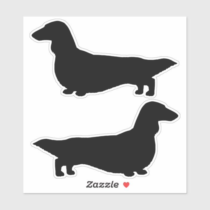 Decal AKC Registered Pet Dog Breed DACHSHUND LONGHAIR I Love My Vinyl Sticker