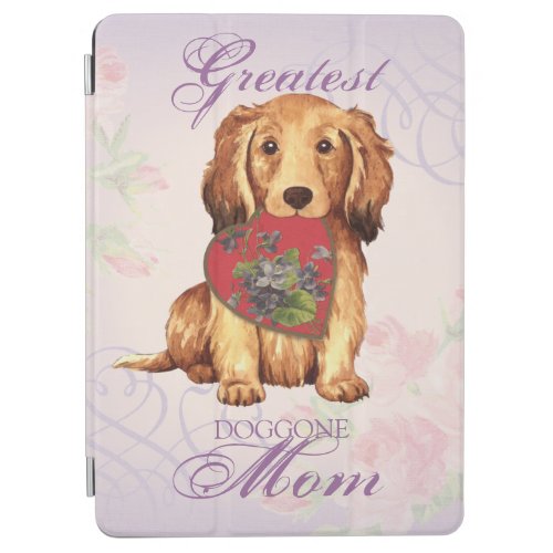 Longhaired Dachshund Heart Mom iPad Air Cover