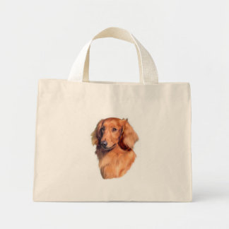 Longhaired Dachshund Mini Tote Bag