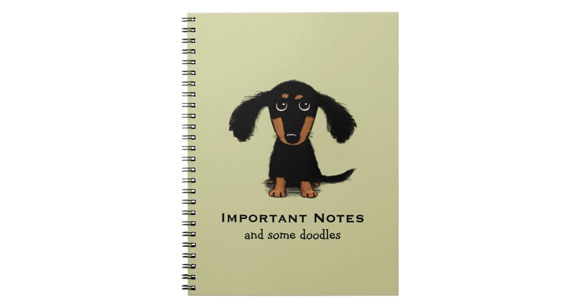 Longhaired Dachshund Puppy Cute Wiener Dog Notebook Zazzle Com