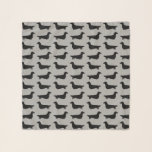 Longhaired Dachshund Silhouettes Pattern Scarf<br><div class="desc">Doxie Lover's Scarf</div>