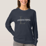 Longhaired Whippet Monograms/Dog Lovers Shirt